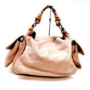 Authentic Bottega Veneta Soft Blush Leather Hobo Bag